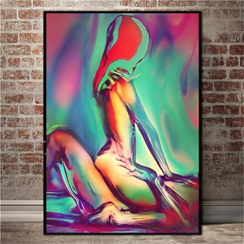 ALACEG Paar Sexy Abstrakt 5D Diamond Painting Set Erwachsene, Daiments Painting Erwachsene, Stitch Diamond Painting Erwachsene Groß,Vollbohrer Diamant füR Home Wanddekoration Square Drill 24x36inch von ALACEG