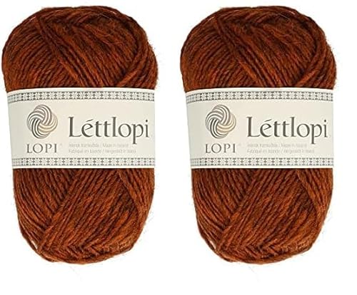 ÁLAFOSS - Icelandic wool yarn 1522-9427 Garn, Wolle, Rust Heather, 100g/3.5oz 100m/109yd, 100 Meter (Packung mit 2) von ÁLAFOSS - Icelandic wool yarn