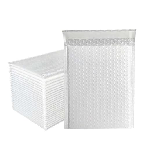 Gepolsterte Briefumschläge, Luftpolsterumschläge, 50 Stück, Umschläge for Versandtaschen, gepolsterte Umschläge for Verpacken, Versiegeln, Versenden, Geschenkpolsterung(White,11 * 15cm) von ALANIZ