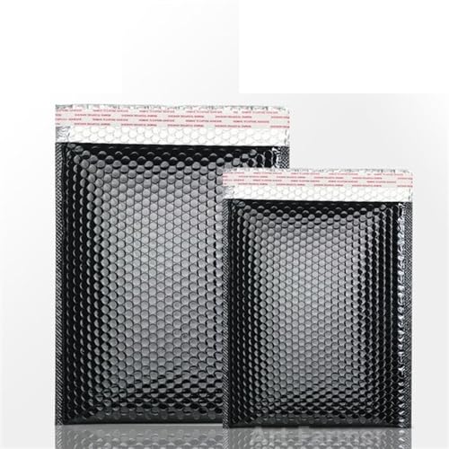 Gepolsterte Umschläge, Luftpolsterumschläge, 100 Stück, Kleinunternehmensbedarf, Versandverpackung, Luftpolster, gepolsterte Umschläge, Taschen for Verpacken von Produkten, Versandtaschen(Black,18*23c von ALANIZ