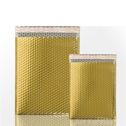 Gepolsterte Umschläge, Luftpolsterumschläge, 100 Stück, Kleinunternehmensbedarf, Versandverpackung, Luftpolster, gepolsterte Umschläge, Taschen for Verpacken von Produkten, Versandtaschen(Gold,15*20cm von ALANIZ