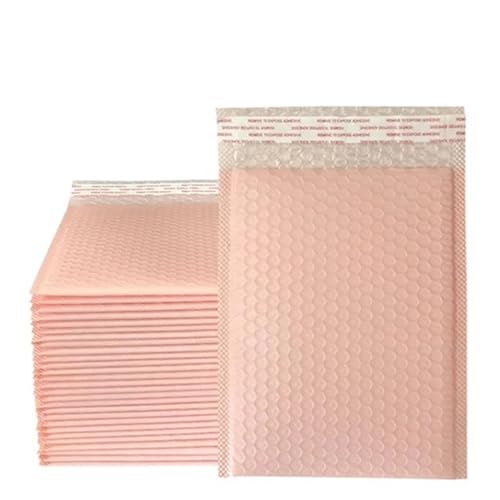 Gepolsterte Umschläge, Luftpolsterumschläge, 100 Stück, Luftpolstertaschen, gepolsterte Versandumschläge, Poly for Verpacken, selbstklebende Versandtasche, Luftpolsterpolsterung(Light pink,13 * 15cm) von ALANIZ