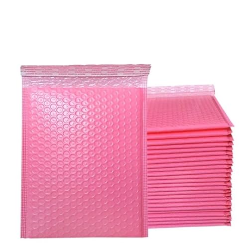 Gepolsterte Umschläge, Luftpolsterumschläge, 50 Stück, Luftpolsterumschläge, gepolsterte Briefumschläge, Poly for Verpacken, selbstklebende Versandtasche, Luftpolstertasche(Pink,11 * 15cm) von ALANIZ