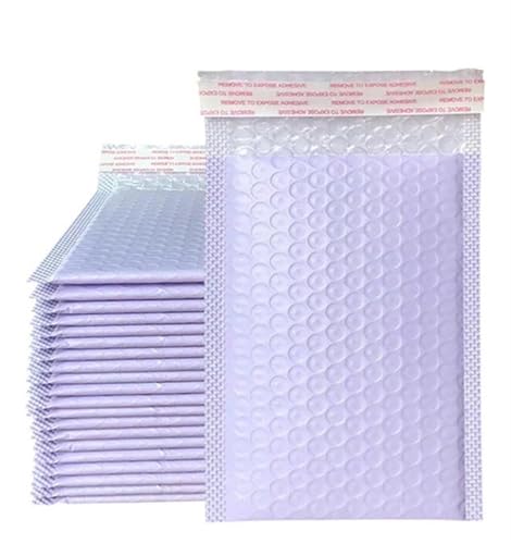 Gepolsterte Umschläge, Luftpolsterumschläge, 50 Stück, Luftpolsterumschläge, gepolsterte Briefumschläge, Poly for Verpacken, selbstklebende Versandtasche, Luftpolstertasche(Purple,11 * 15cm) von ALANIZ