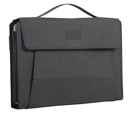 Alassio 30130 Mobile Office DIN A4 FIORI, Multifunktion Aktentasche für 13,3" Notebook, Tablet und Handy, Organizer Laptoptasche für unterwegs und im Büro, Mappe in anthrazit, ca. 34,5 x 27 x 4 cm von ALASSIO