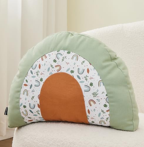 ALAVYA HOME® Dekokissen Kinderkissen Regenbogen für Hausbett Kinderbetten - D40 cm I Kuschelkissen Kinder Flauschig mit Füllung, Zierkissen für Babyzimmer Kinderzimmer Deko - 40 x 30 cm von ALAVYA HOME