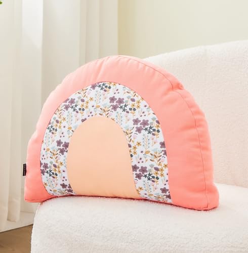 ALAVYA HOME® Dekokissen Kinderkissen Regenbogen für Hausbett Kinderbetten - D40 cm I Kuschelkissen Kinder Flauschig mit Füllung, Zierkissen für Babyzimmer Kinderzimmer Deko - 40 x 30 cm von ALAVYA HOME