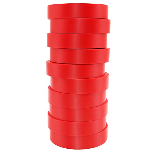 ALBOYI Isolierband 10 Rollen, 15mm x 15m PVC Isolierband Wasserdichtfür, Elektrisches Klebeband Selbstklebendes, Gafferband für Isolieren, Reparieren, Bündeln von Kabeln, Rot von ALBOYI