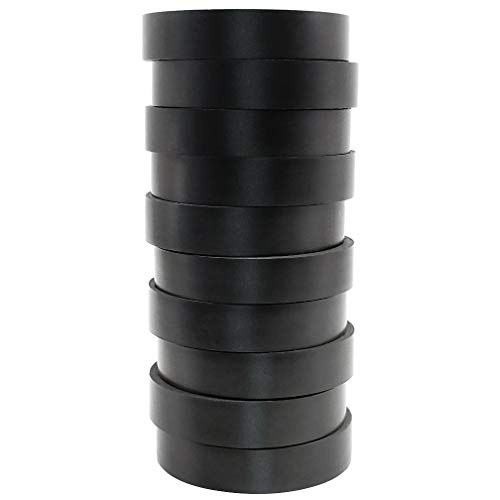 ALBOYI Isolierband 10 Rollen, 15mm x 15m PVC Isolierband Wasserdichtfür, Elektrisches Klebeband Selbstklebendes, Gafferband für Isolieren, Reparieren, Bündeln von Kabeln, Schwarz von ALBOYI