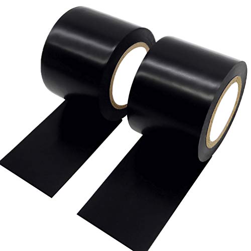 ALBOYI Isolierband 2 Rollen, 50 mm x 15 m Elektro-Isolierband Selbstklebendes, PVC Klebeband Wasserdichtfür für Isolieren, Reparieren, Bündeln von Kabeln, Schwer Entflammbar, Schwarz von ALBOYI