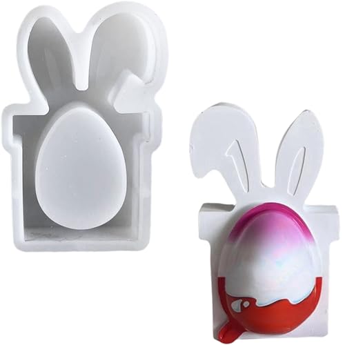 ALEFBET Silikonform Ostern, Silikonformen Gießformen Ostern, Silikon Gießform Ostern Kaninchen, Gipsformen zum Gießen, Epoxidharz Formen Ostern Kaninchen（Hase Osterei Geschenk C） von ALEFBET