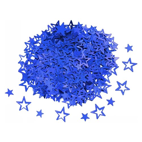 ALEGRE® 500 Stück Streudeko Weihnachten Konfetti Blau Sterne, Glitzer Deko Weihnachten Tischdeko, Deko Sterne Confetti Weihnachts Tischdeko, Glitzersterne Konfetti Geburtstag, Hochzeit, Silvester von ALEGRE