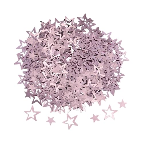 ALEGRE® 500 Stück Streudeko Weihnachten Konfetti Roségold Sterne, Glitzer Deko Weihnachten Tischdeko, Deko Sterne Confetti Weihnachts Tischdeko, Glitzersterne Konfetti Geburtstag, Hochzeit, Silvester von ALEGRE