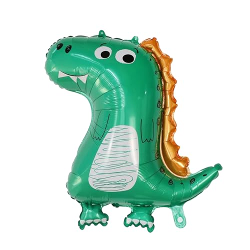 ALEGRE® Dino Luftballon, XXL Dino Ballon Kindergeburtstag Deko, Dinosaurier Luftballons Geburtstag Deko Mädchen Junge, Happy Birthday Dino Folienballon für Dschungel Deko, Babyparty Thema Dekorationen von ALEGRE