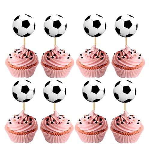 ALEGRE® Tortendeko Fussball,96 Stk Fußball Tortendeko Geburtstag Cake Topper,Fussball Deko Geburtstag Kinder,Kuchen Deko Fußball Kindergeburtstag Deko,Torten Deko für Junge Geburtstag Party, Babypart von ALEGRE