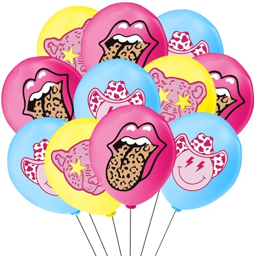 ALEGRE® Luftballons Rosa,24 Stk Rosa Luftballons Geburtstag Mädchen,Rosa Party Deko Ballon,Smile Tiger Leopard Lippendrucke Helium Ballons für Geburtstag Hochzeit Kinder Baby Shower Party Dekorationen von ALEGRE