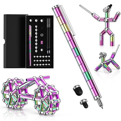 ALEIFLE Magnetischer Kugelschreiber,Fidget Pen, Lustig Multifunktions Magnetstift,Stressabbau Geschenk Gadgets Magnetic Toys für Junge Männer Frauen Für Teenager, Jungen, Männer, Freund von ALEIFLE