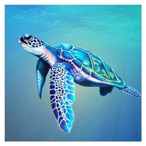 Diamond Painting Schildkröte 5D Diamond Painting Tiere DIY Crystal Art Kit Diamant Malerei für Home Wand Décor (Size : 40x60cm) von ALIEDA