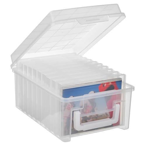 ALINK Fotoaufbewahrungsbox 10 x 15 cm Fotoetui, 10 innere Fotohalter, durchsichtige Fotoboxen zur Aufbewahrung, Foto-Organizer aus Kunststoff für Saatgut, Karten, Handwerk, Aufkleber-Clear von ALINK