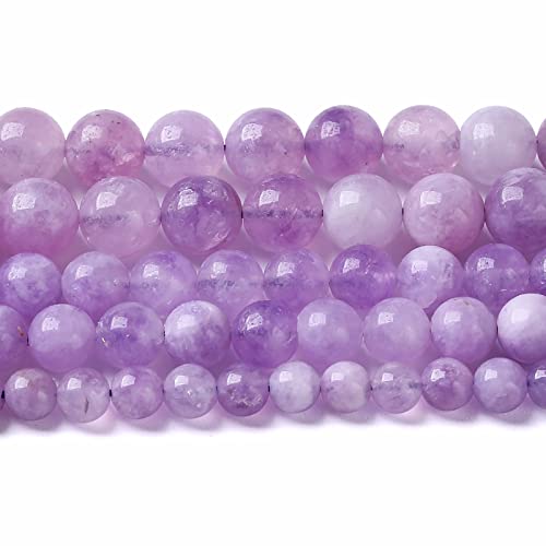 10 mm, 36 Stück Natursteine, Lavendel, Amethyst-Kristallperlen für Schmuckherstellung, DIY-Armbänder von ALJXMNASFSS1