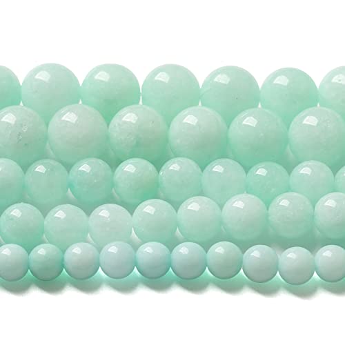 10 mm 38 Stück Naturstein-Amazonit-Chalcedon-Perlen für Schmuckherstellung, DIY, Armband, Halskette, 1 Strang von ALJXMNASFSS1