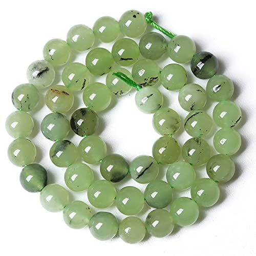 10 mm 38 Stück Naturstein-Prehnit-Jade-Perlen für Schmuckherstellung, DIY, Armband, Halskette von ALJXMNASFSS1