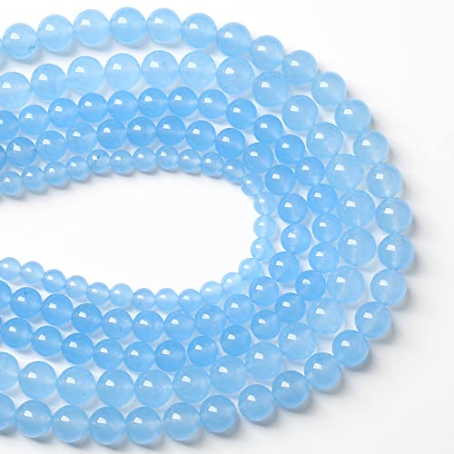 10 mm 38 blaue Aquamarin-Chalcedon-Abstandshalter für Schmuckherstellung, DIY, Armband, Halskette von ALJXMNASFSS1