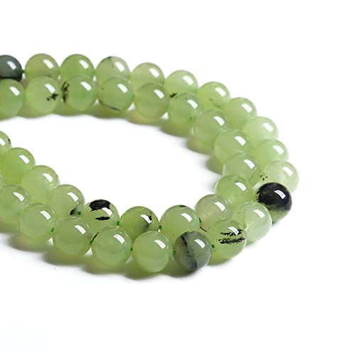 12 mm 32 Stück Naturstein-Prehnit-Jade-Perlen für Schmuckherstellung, DIY, Armband, Halskette von ALJXMNASFSS1