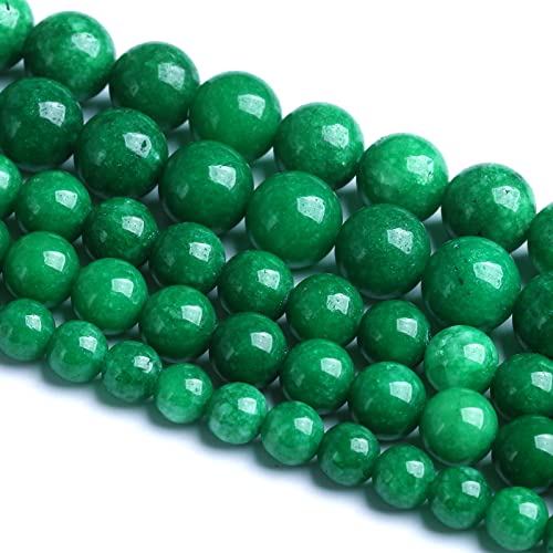 120 Stück 6 mm Naturstein grün bewölkte Jade Abstandshalter lose Perlen für Schmuckherstellung DIY Armband Halskette von ALJXMNASFSS1