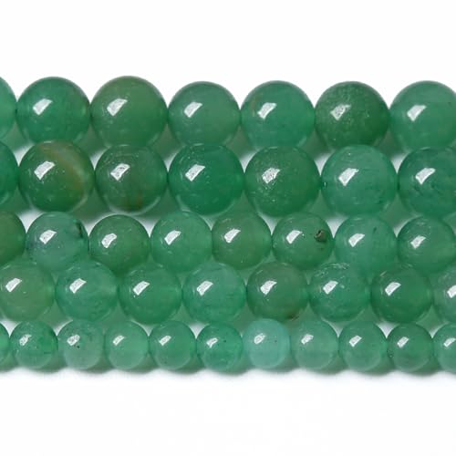 120 Stück 6 mm Naturstein grüner Aventurin Edelstein lose Perlen für Schmuckherstellung DIY Armband von ALJXMNASFSS1