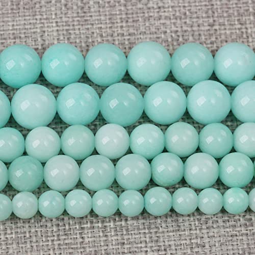 160 Stück 4 mm Naturstein Amazonit Chalcedon lose Perlen für Schmuckherstellung DIY Armband Halskette 2 Stränge von ALJXMNASFSS1