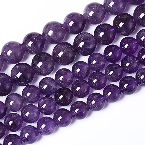 4 mm, 90 Stück, AAAAAA natürlicher Amethyst, violett, Kristall-Quarzperlen, Edelsteine, runde Steinperlen für Schmuckherstellung, DIY-Damenarmband, Halskette, Ohrringe (Amethyst, 4 mm) von ALJXMNASFSS1