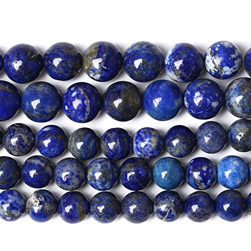 4 mm 88 Stück blaue Lapislazuli-Edelsteinperlen der Güteklasse A für Schmuckherstellung, DIY-Armband, Kristall, 1 Strang von ALJXMNASFSS1