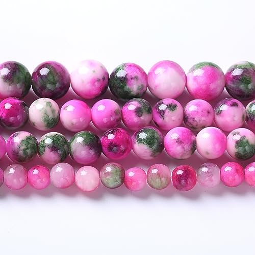 6 mm, 60 Stück rosa-grüne persische Jade-Abstandshalter für Schmuckherstellung, DIY, Armband, Halskette von ALJXMNASFSS1