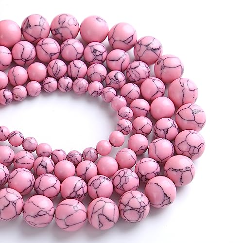 6 mm, 60 Stück rosa türkis, Abstandshalter für Schmuckherstellung, DIY, Armband, Halskette von ALJXMNASFSS1