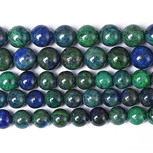 8 mm, 45 Stück Naturstein-Lapis-Chrysokoll-Perlen für Schmuckherstellung, DIY-Armbänder von ALJXMNASFSS1