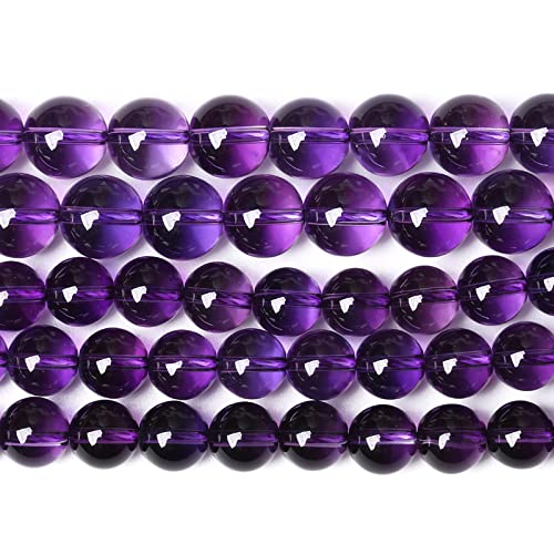 8 mm, 46 Stück natürliche Steine, saubere Amethyst-Kristalle der Güteklasse 3A, lose Perlen für Schmuckherstellung, DIY-Armbänder von ALJXMNASFSS1