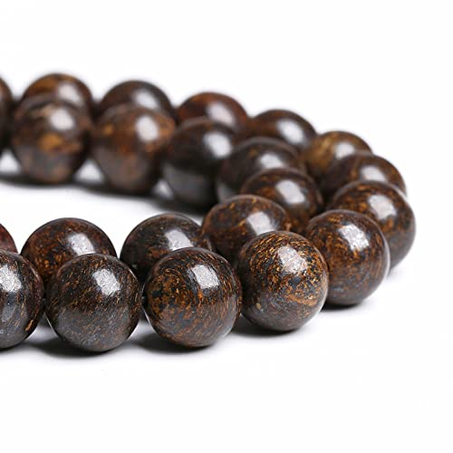 8 mm 45 Stück Naturstein-Bronzit-Edelstein-Abstandshalter lose Perlen für Schmuckherstellung, DIY, Armband, Halskette, 1 Strang von ALJXMNASFSS1