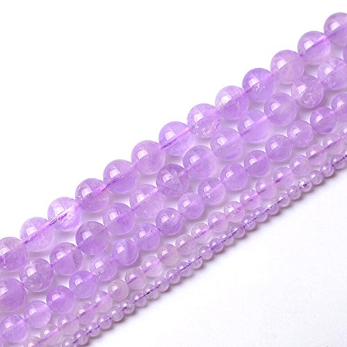 Natürliche Lavendel-Amethyst-Perlen, rund, lose Perlen für Schmuckherstellung, DIY, Armband, Halskette (12 mm) von ALJXMNASFSS1