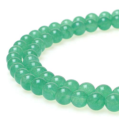 Natürliche hellgrüne Chalcedon-Perlen, rund, lose Perlen für Schmuckherstellung, DIY, Armband, Halskette (8 mm) von ALJXMNASFSS1