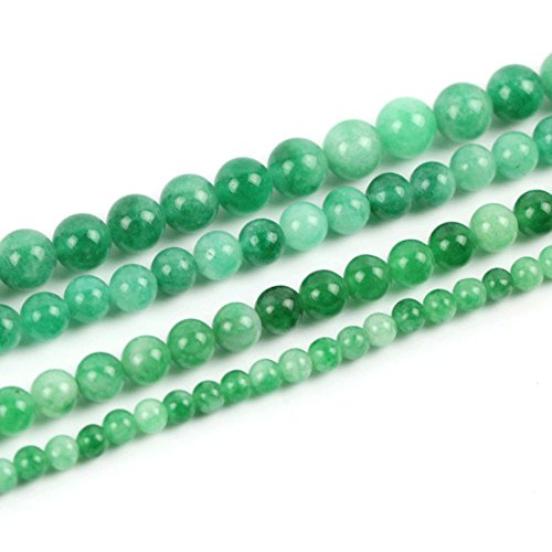 Natürliche weiß-grüne Chalcedon-Perlen, rund, lose Perlen für Schmuckherstellung, DIY, Armband, Halskette (10 mm) von ALJXMNASFSS1