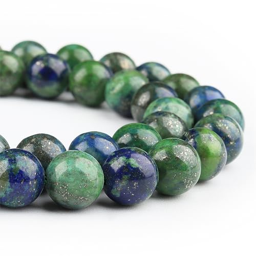 Naturstein Perlen für die Schmuckherstellung - 6mm grüne Jaspis Runde Perlen für Armbänder, Grüne Jaspis Runde Perlen (58-60 Stück, 6mm, Phönix Lapislazuli) von ALJXMNASFSS1