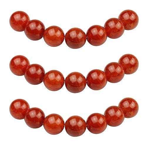 Natursteinperlen, 6 mm, rund, roter Drachenader-Achat, lose Edelstein-Perlen für Schmuckherstellung, Armband, Halskette, Ohrringe, Anhänger, 60 Stück von ALJXMNASFSS1