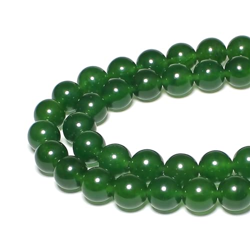 Steinperlen, 4 mm, rund, schwarzgrün, Jade, lose Edelstein-Perlen für Schmuckherstellung, Armband, Halskette, Ohrringe, Anhänger, 85 Stück von ALJXMNASFSS1