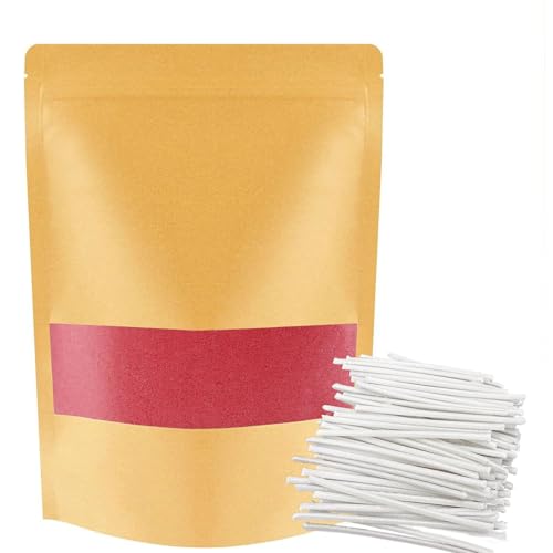 ALLAVA Kerzensand mit Docht, Kerzensand 1 KG mit 50 Docht 5cm, Perlenkerzen mit 50 Kerzendocht ohne Basis, Kerzen Sand, Pearled Candle, Wachsgranulat für Wachskerze Selber Machen (1KG, Rot) von ALLAVA