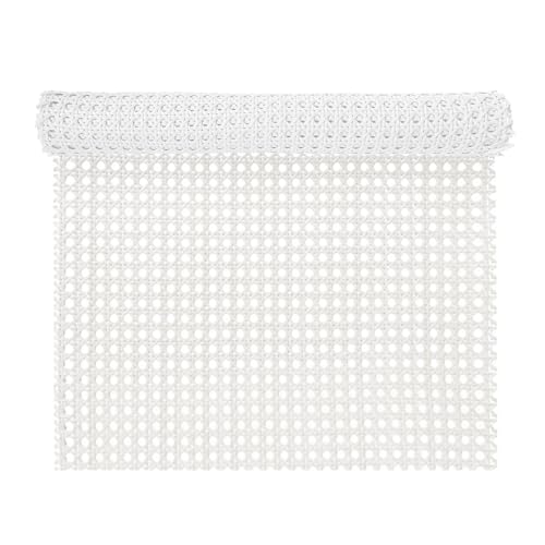 40 x 100cm Weiß Wiener Geflecht,Wiener Geflecht Meterware,Kunststoff Cane Webbing Rattan Roll,Wiener Geflecht Flechtmatten for Rattan Craftsmen,Handgemachtes PE Rattan Geflecht für DIY Möbeldekoration von ALLINKIT