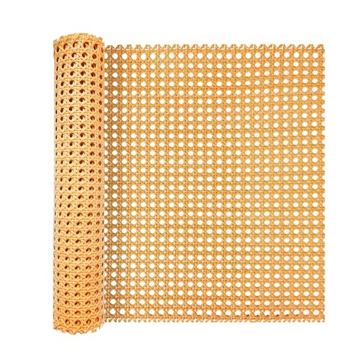 ALLINKIT 40 x 200cm Braun Wiener Geflecht,Wiener Geflecht Meterware,Kunststoff PE Cane Webbing Rattan Roll,Wiener Geflecht Flechtmatten for Rattan Craftsmen,PE Rattan Geflecht für DIY Möbeldekoration von ALLINKIT