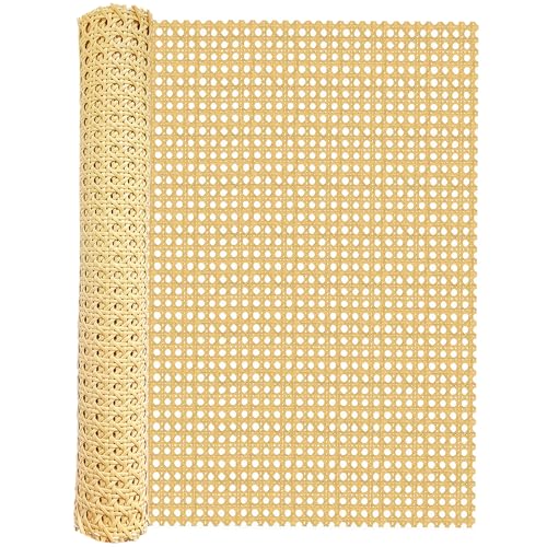 ALLINKIT 60x 200CM Wiener Geflecht,Wasserdicht Kunststoff PE Rattan Gurtband,Schimmelfest Handgemachtes Rattan Möbeldekoration,DIY Wabengeflecht Stuhlflechtrohr,Cane Webbing Rattan Roll von ALLINKIT