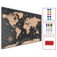 ALLboards Magnettafel 90,0 x 60,0 cm Weltkarte von ALLboards