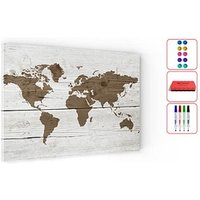 ALLboards Magnettafel 60,0 x 40,0 cm Weltkarte von ALLboards